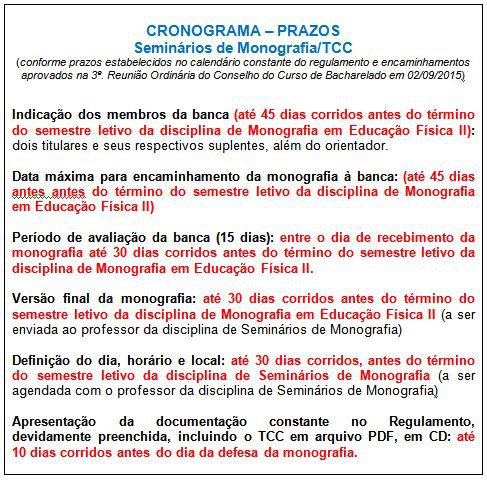 Prazos TCC